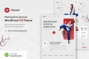 Sensei - Martial Arts Club & Trainer FSE WordPress