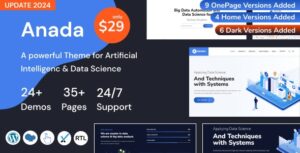 Anada Theme – Artificial Intelligence & Data Science WordPress