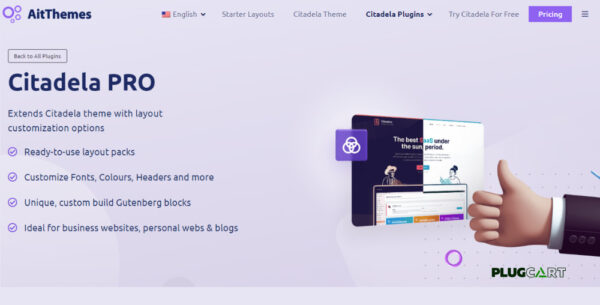 Citadela Pro – Extends Citadela theme with layout customization options