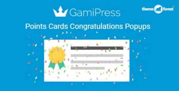 GamiPress Points Cards – Congratulations Popups WordPress Plugin