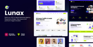 Lunax Theme – Digital Marketing Agency & SEO WordPress Theme