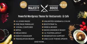 Majesty Theme – Restaurant WooCommerce WordPress Theme
