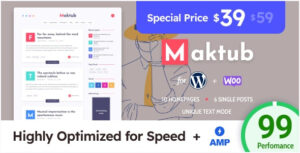 Maktub Theme – Minimal & Lightweight Blog for WordPress