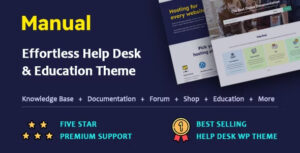 Manual Theme – Documentation, Knowledge Base & Education WordPress Theme