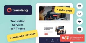Translang Theme | Translation Services & Language Courses WordPress Theme