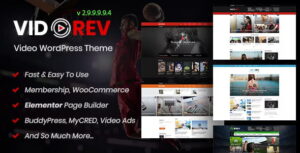 VidoRev Theme – Video WordPress Theme